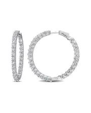 Rina Limor Silver 8.40 ct. tw. Lab-Grown Sapphire Earrings