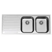 Clark Monaco Double Right Hand Bowl Sink With 1 Tap Hole
