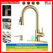 Kitchen Faucets Touchless, Gold Kitchen Sink Faucets with Soap Dispenser and ...