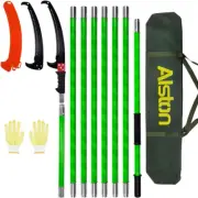 8M Extendable Manual Pole Pruner Tree Trimmer High Branch Saw Shearing Lopper...