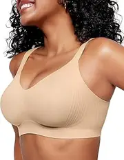 [OEAK] Womens Wireless Seamless Bras Full Coverage Supportive Lounge Bra Push Up Plus Size Everyday Bra Comfortable Tshirt Bras