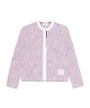 Thom Browne Logo Patch Striped Jacket IT40 White