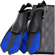 Snorkel Fins Short Silicone Swimming Flippers Adjustable Buckles Scuba Diving