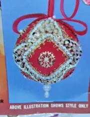 Walco VENETIAN CROWN Pink Vintage Sequin Bead Christmas Ornament Kit 1977
