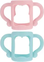 Kisangel 2Pcs Baby Bottle Handle Silicone Silicone Transitional Sippy Cup Han...