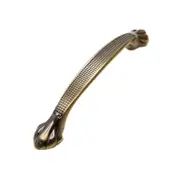 Green Bronze Cabinet Wardrobe Door Drawer Vintage Zinc Alloy Solid Handle, Hole Distance: 128mm
