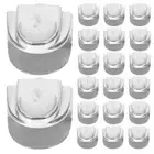 20pcs Professional Floating Glass Shelf Brackets Heavy Duty Clamp