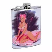 Vintage Alien Abduction D11 Flask 8oz Stainless Steel Hip Drinking Whiskey
