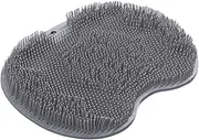Shower Foot Scrubber Mat Back Scrubber for Shower Washer Foot Washer with Non-Slip Suction Cups for Cleans, Smooth Exfoliation,Massages and Soothes Tired (Grey)