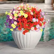 16 Bundles Artificial Flowers for Outdoors UV Resistant, Realistic Fake Silk ...
