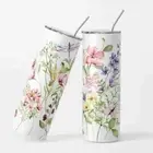 Floral Woman Gift Set , Floral Tumbler, Birthday, Get Well, Thinking Of You