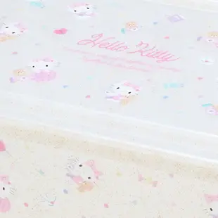 小禮堂 Hello Kitty 透明拿蓋收納箱 L 亮粉 (白滿版)