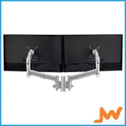 Atdec AWMS-2-D13 Dual Monitor Arms C Clamp - Silver