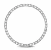 36MM 1CT Bead Set Diamond Bezel 18KW For Rolex Full Size Datejust, President DD