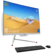 All IN One I7 24 " Win11 RAM 16gb SSD 2tb M.2 120gb 2,5 " PC Computer Fixed Bent