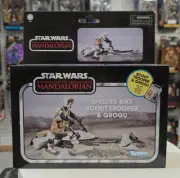 Star Wars 3.75 TVC The Mandalorian Speeder Bike w Scout Trooper & Grogu VC289