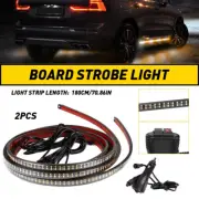 2PCS 70" Emergency Truck Lights Strobe Strip Running Board Warning Flash Light