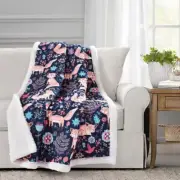LUSH DÉCOR Pixie Fox Sherpa Throw for Kids, 60" x 50"