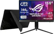 ASUS ROG Strix XG16AHP Portable 144Hz Gaming Monitor — 15.6" FHD (1920 x 1080), IPS, G-SYNC Compatible-Ready, Non-Glare, Built-in Battery, Kickstand, USB Type-C, Micro HDMI, ROG Tripod, Sleeve