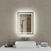Bathroom Mirror 20x28 Front Lit Backlit Adjustable Colors Anti Fog