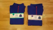 2pc lot Faded Glory Boys 1/4 Zip Fleece Top Pullover Blue Red L 10/12 XL 14/16