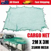 Cargo Net 2mx3m Free 15pc Hook Ute Trailer Truck Nylon 35mm Mesh Bungee Cord AU