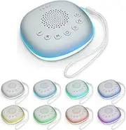 GDSanlian White Noise Machine & Alarm Clock 2-in-1,Portable Sound Machine with 20 Soothing Sounds, 8 night lights,USB Rechargeable Sleep, Sound Timer & Night Light for children Adults