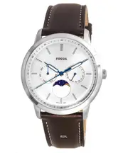 Fossil Neutra Minimalist Moon Phase Day/Date Luminous Hands FS5905 Mens Watch
