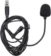 Lavalier Lapel Microphone, Wearable Omnidirectional Mic with Clip and Windscreen, Wired Clip On Lav Mics for Stage, Live Streaming, Broadcast