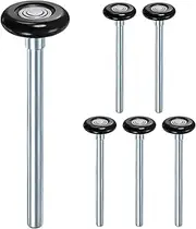 uxcell 6-Pack Nylon Garage Door Rollers, 1.8"/ 46mm Quiet Garage Door Wheels 6.6"/ 167mm Stem, High Load 6200zz 8 Balls Sealed Precision Bearing for Garage Doors [Black]
