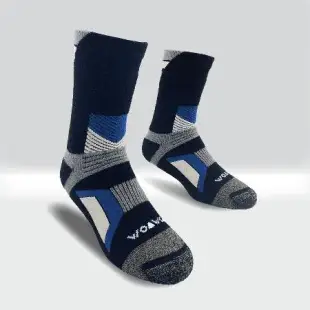 WOAWOA 銀纖維羊毛登山襪-高筒(美麗諾羊毛 100%羊毛紗線 羊毛襪 登山襪 保暖襪 除臭襪)