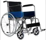 New 24"Ordinary Foldable Wheelchair Elderly Portable Disabled Lightweight