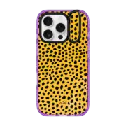 iPhone 16 Pro Impact Ring Stand Case MagSafe Compatible Cheetah pattern by Arual