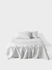 LINEN HOUSE 1000TC COTTON SATEEN SHEET SET - WHITE