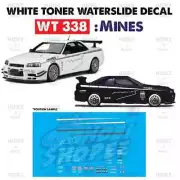 WT338 White Toner Waterslide Decals # Mines #Custom 1:64 Diecast