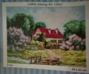 Printed needlepoint tapestry Canvas cabin Orchidea 2140 30x40 cm