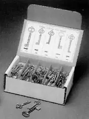 Kaba Ilco 2SKA Skeleton Key Blank Utility Key Silver