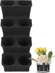 Wall Plant Holder - Wall Three-Dimensional Planting Rack, Stackable Flower Pot | Stackable Planter Set, Multifunctional Double Layer Removable Bonsai Flowers Holder for Garden Patio Backyard