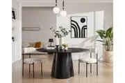 Sora Round Dining Table in Black