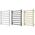 ACA 8 Bars Round Stainless Steel Electric Heated Towel Rack Rail Warmer Dryer