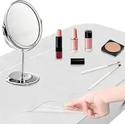 Clear Writing Desk Pad,Makeup Mat for Vanity,Clear Table Cover Protector,Desk Cover,PVC Vanity Mat,Writing Mat Table Protector,Desk Mats on Top of Desks,Waterproof and Oilproof,Easy to Clean