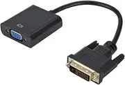 DVI to VGA Adapter, Uni-Directional DVI-D 24+1 to VGA Conversion, Male to Female, for Seamless Video and Computer Accessory Integration
