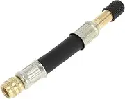 X AUTOHAUX Tire Valve Extension Stem Adaptor, 100mm Length Stem Extender Pipes Universal for Car Truck Bike Trailer RV Durable Copper Rubber Copper Tone Black