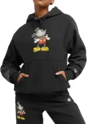 Champion Disneys Mickey & Friends Reverse Weave Women Pullover Hoodie Size Small