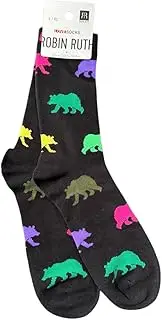 [Robin Ruth] Alaska Socks Alaska Unisex Multi Colored Bears Allover 75% cotton L/XL, Multi