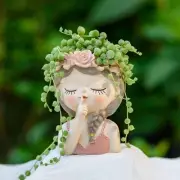 Cute Girl Face Planter Pot Face Flower Pots Plants Resin Cactus Head Planter