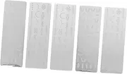 Ipetboom Nail Art Stamping Kit 5 Sheets of Stainless Steel Nail Templates DIY Manicure