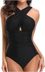 [Generic] Swimwear Dresses Push-Up Women Piece One Solid Print Suit Swimwear Bathing Swimsuit Bikini Swimwears Tankinis Set Men's Red Shorts