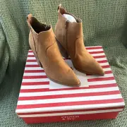 Crown & Ivy Miranda Ankle boots - Cognac Brown Size 6 - New With Box