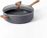 T-Fal Revive Ceramic Non-Stick, 6 Quart Jumbo Cooker with Lid, Stone Grey